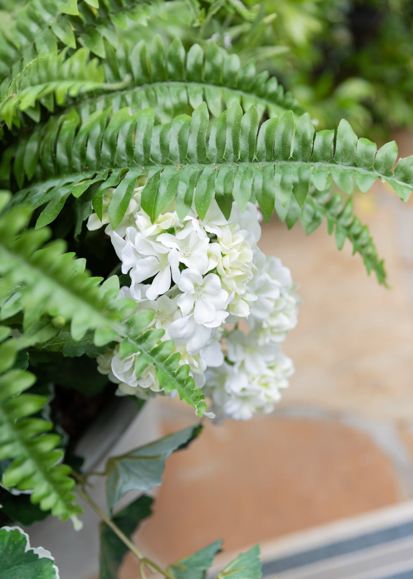 UV Resistant Indoor/Outdoor Fake Boston Fern Plant - 23"