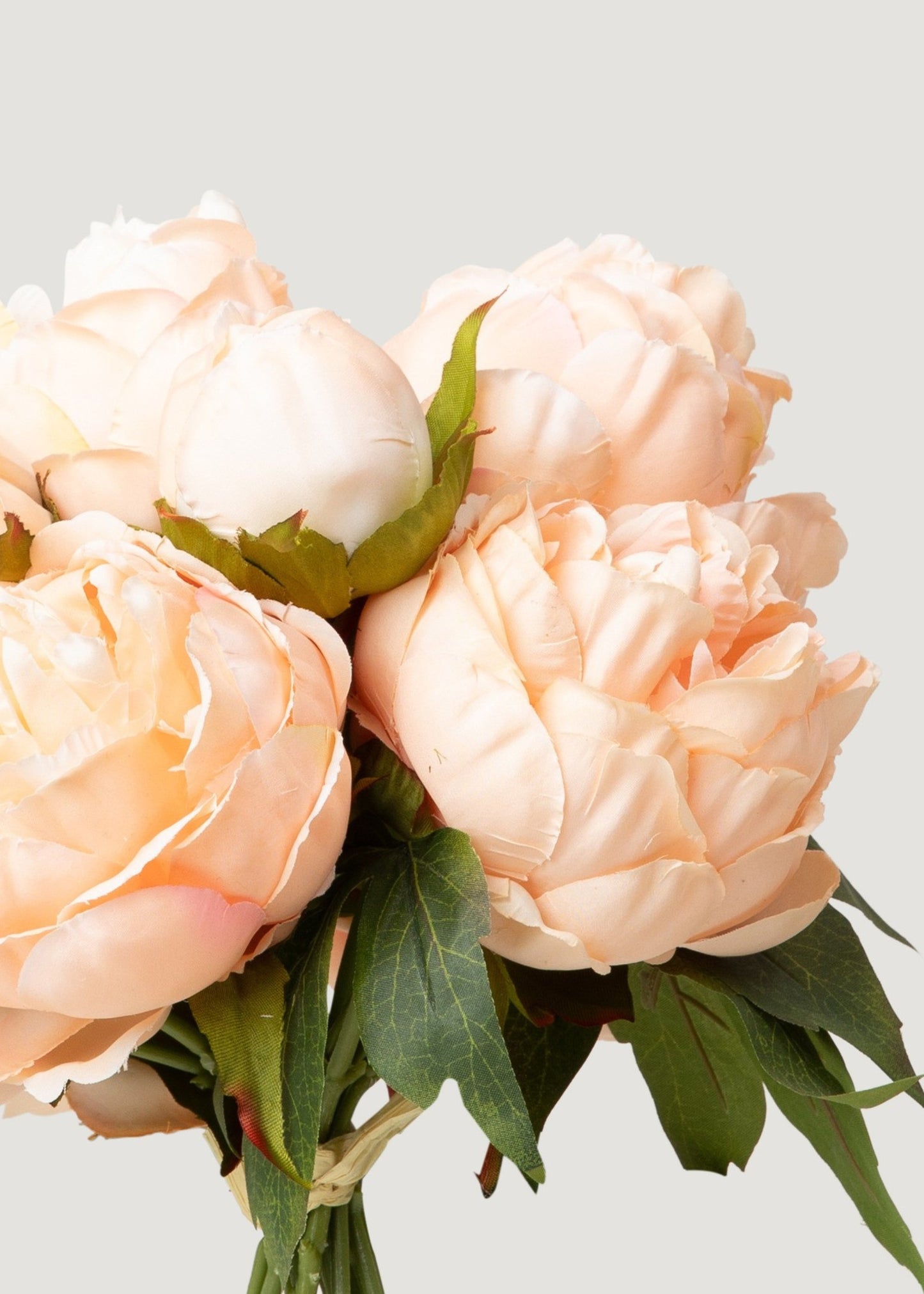 Artificial Peony Flower Bundle in Blush Peach - 13"