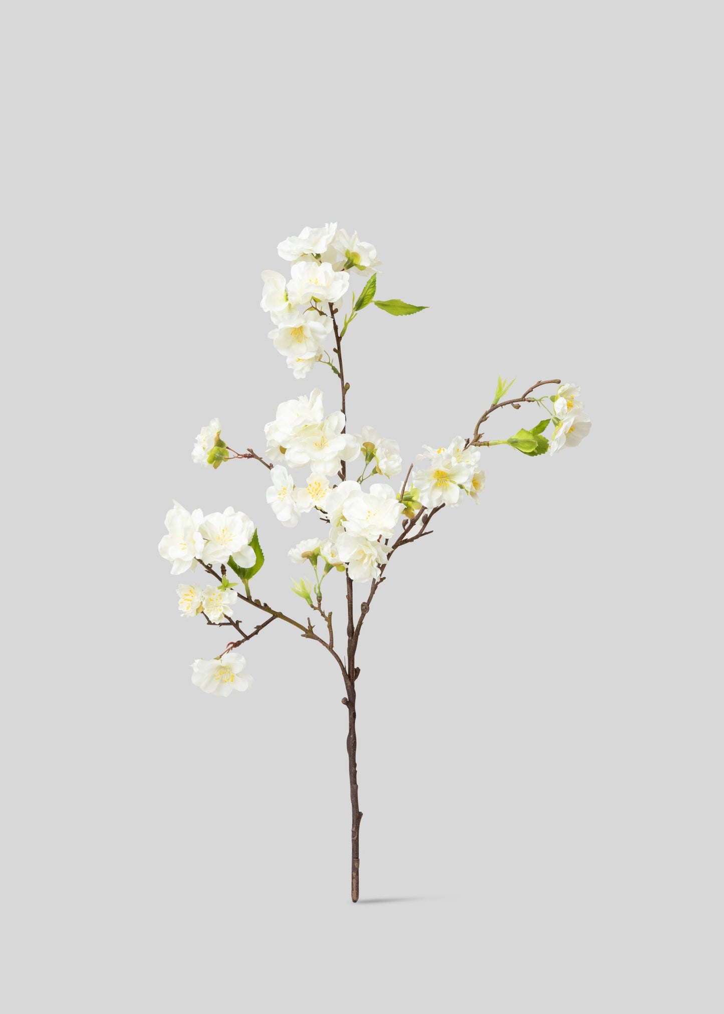 Cream Artificial Cherry Blossom Branch Pick - 18"