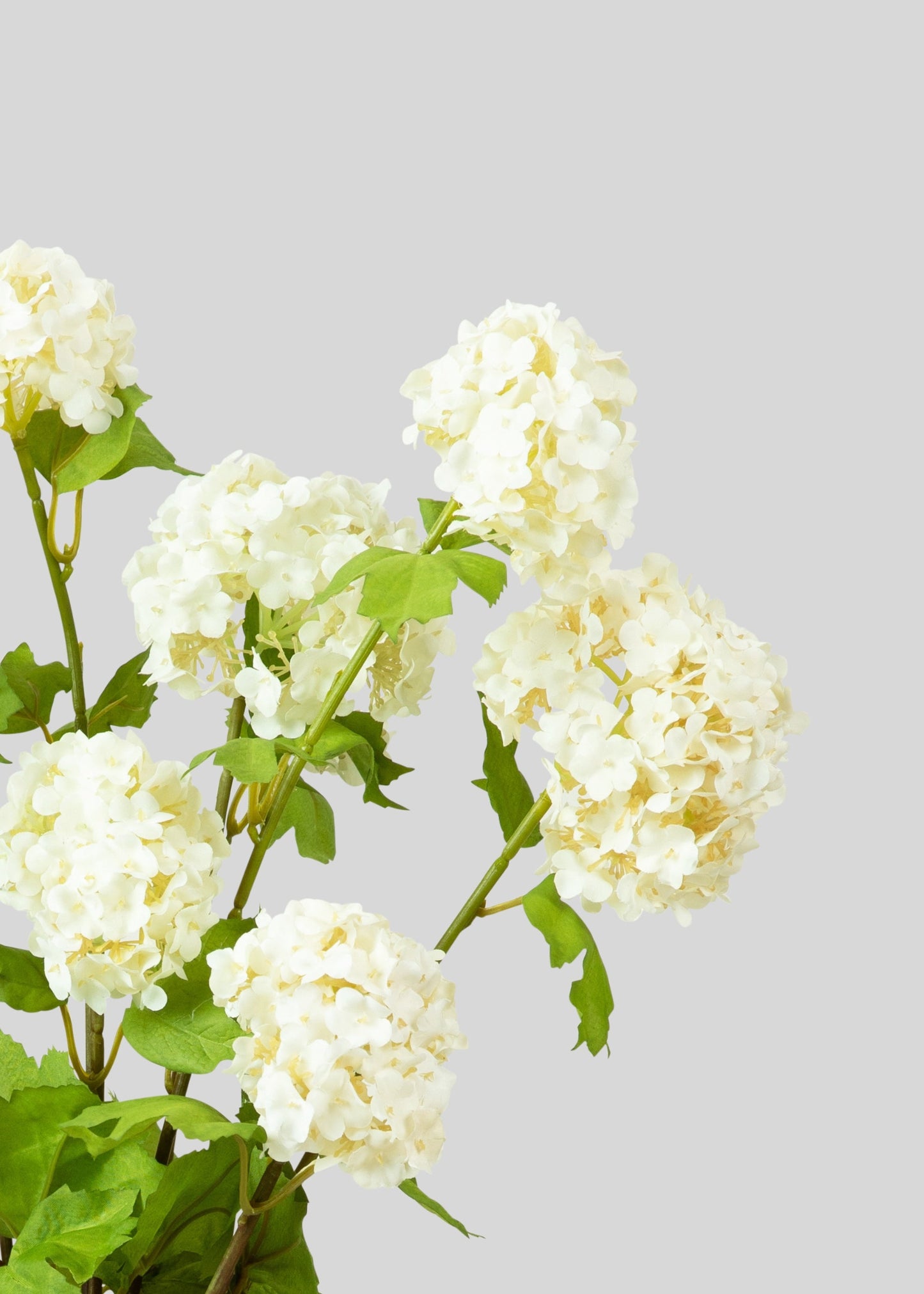 Fake Snowball Flower Bundle in White - 31"