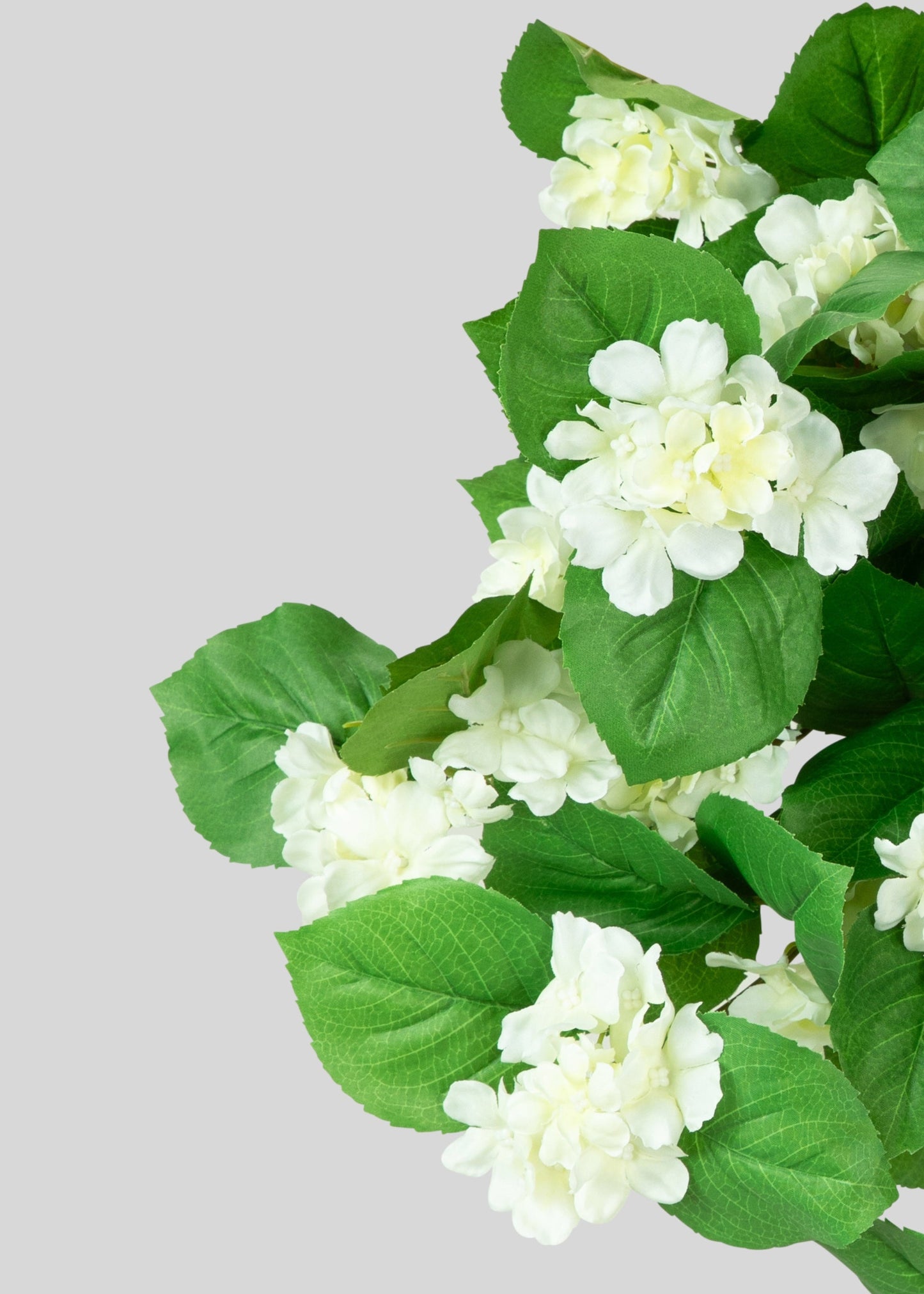 Outdoor Artificial Plant UV Treated Hanging Hydrangea Bush - 27"