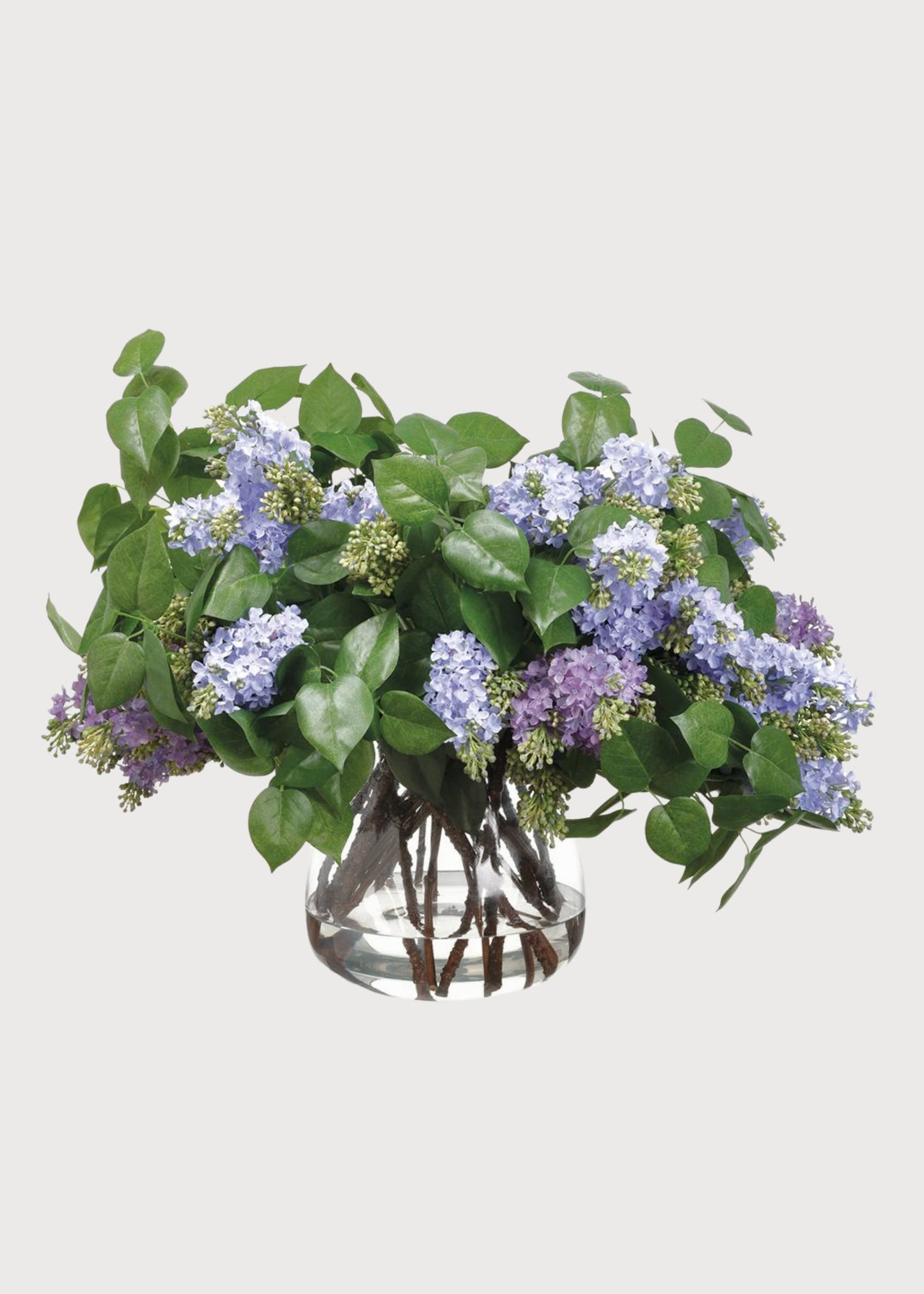 Blooming Fake Lilac Glass Vase Arrangement - 24"