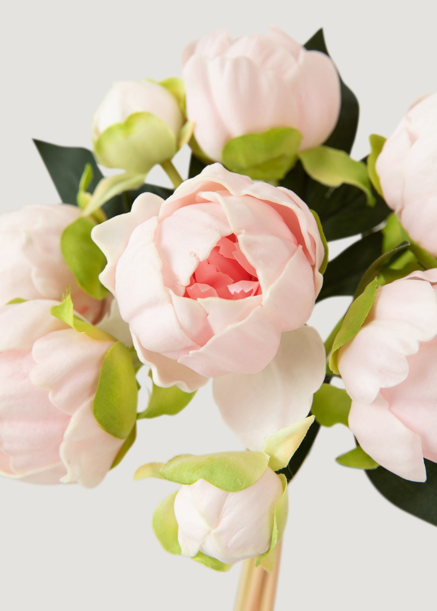 Case of 10 Pink Real Touch Peony Flower Bundles - 10.5"