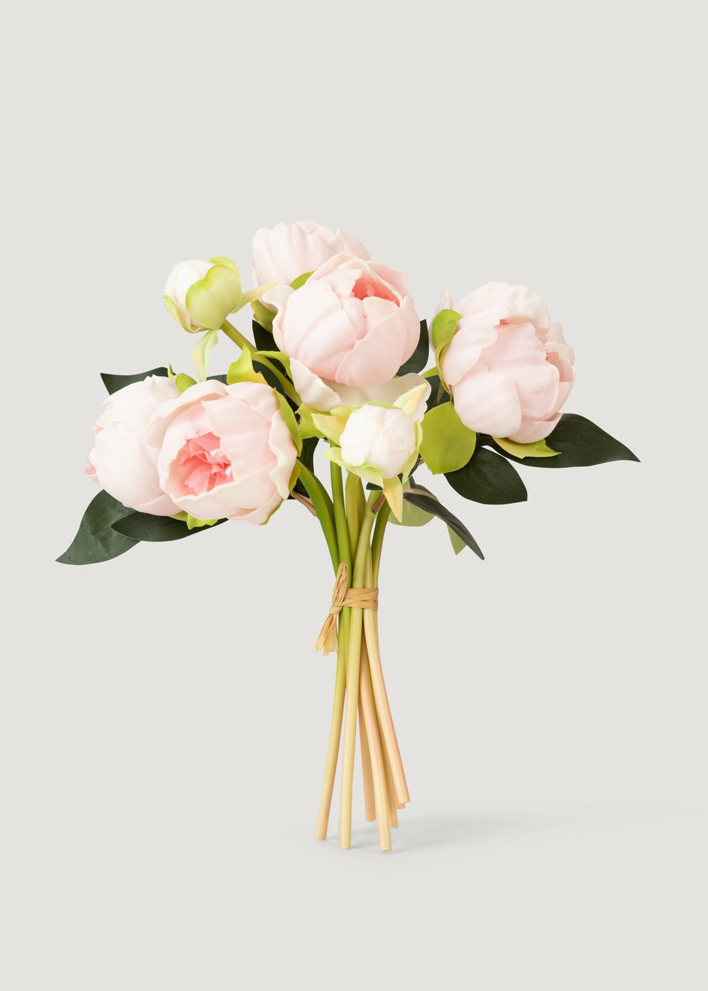 Case of 10 Pink Real Touch Peony Flower Bundles - 10.5"
