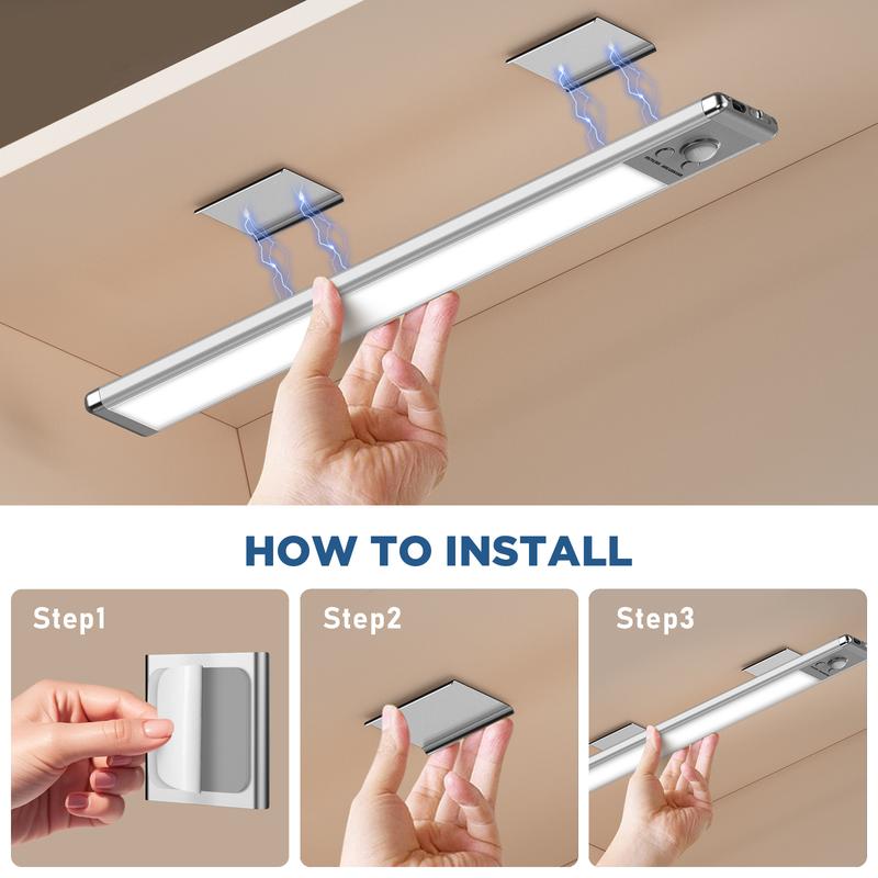 TAILEDEN Under Cabinet Lightsm,76LED Motion Sensor Night Light Indoor