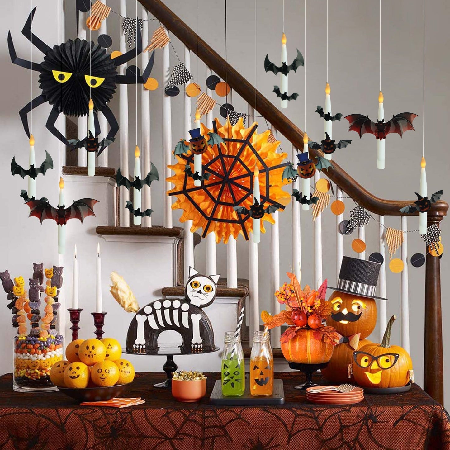 👻🎃Flameless Candles with Magic Wand Remote for Halloween Decor