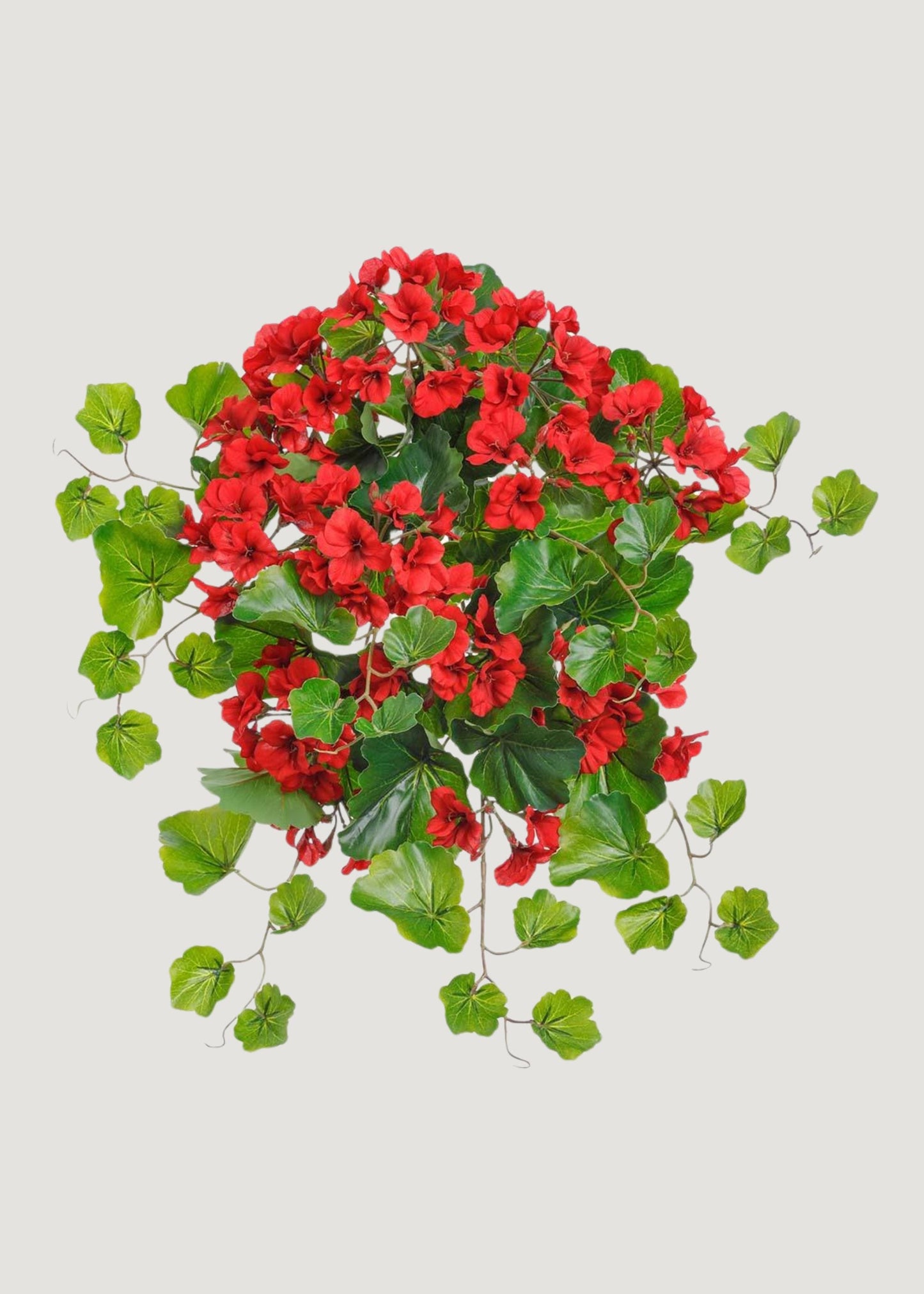 UV Treated Indoor/Outdoor Fake Geranium Hanging Bush - 24"