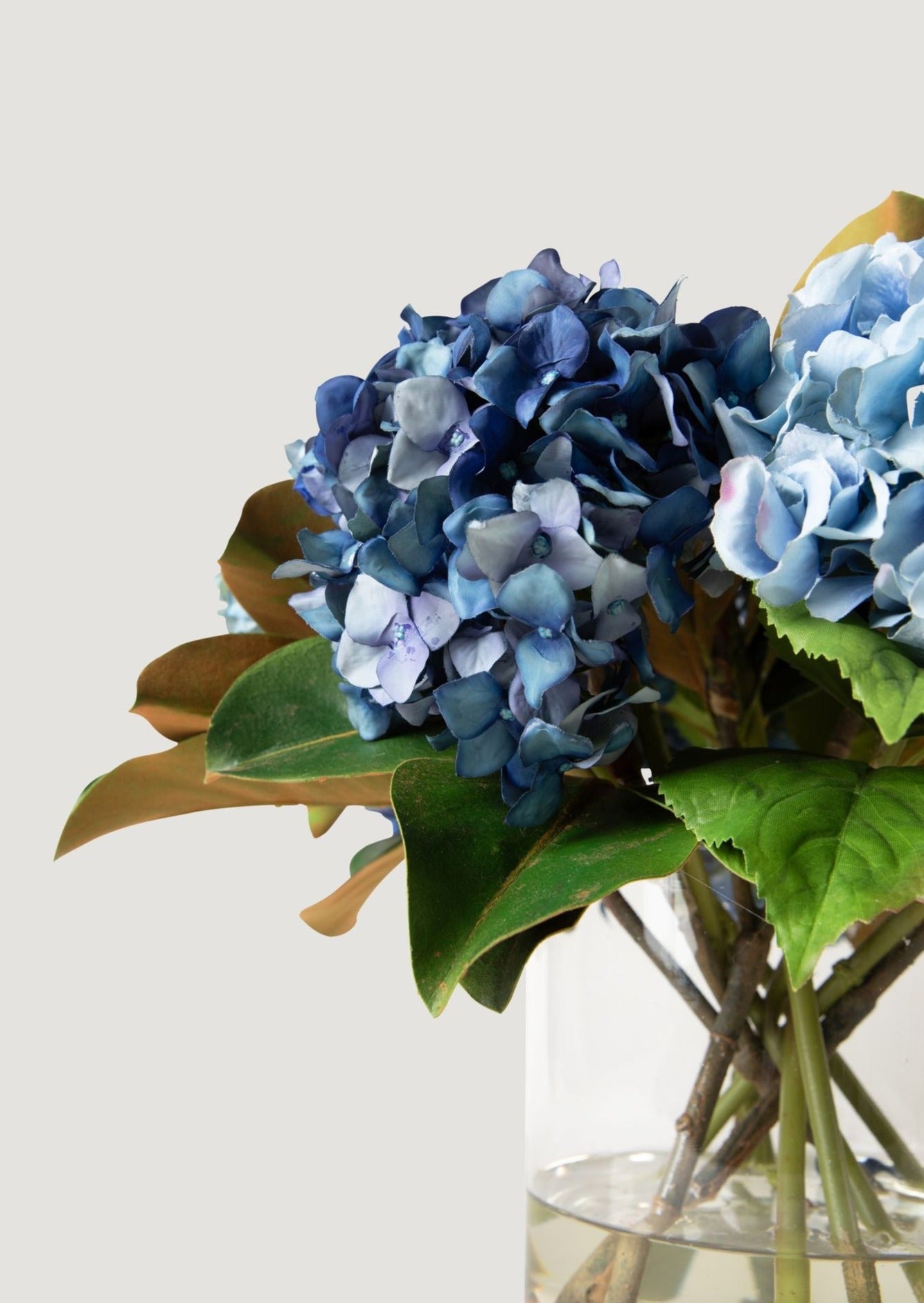Blue Artificial Hydrangea Arrangement - 15.5"