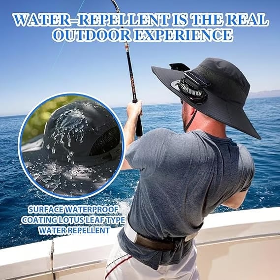 🔥Father's Day Sale 49% OFF - 2025 New Solar Fan Outdoor Fishing Hat