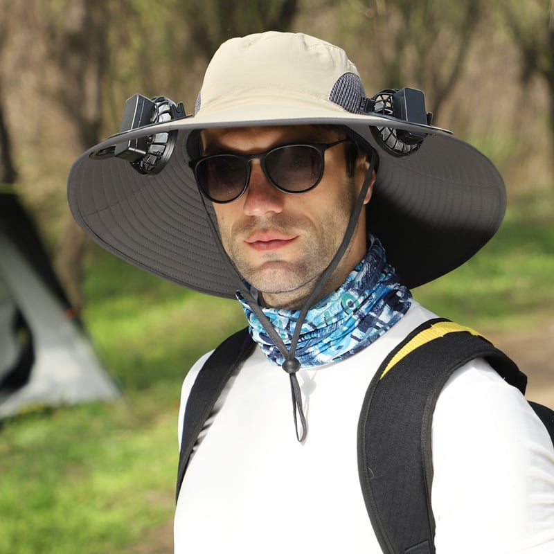 🔥Father's Day Sale 49% OFF - 2025 New Solar Fan Outdoor Fishing Hat