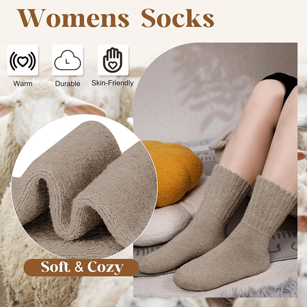 š„(5 Pairs)Complete Your Comfort: Pair Your New Boots with the Cosiest Winter Socks!