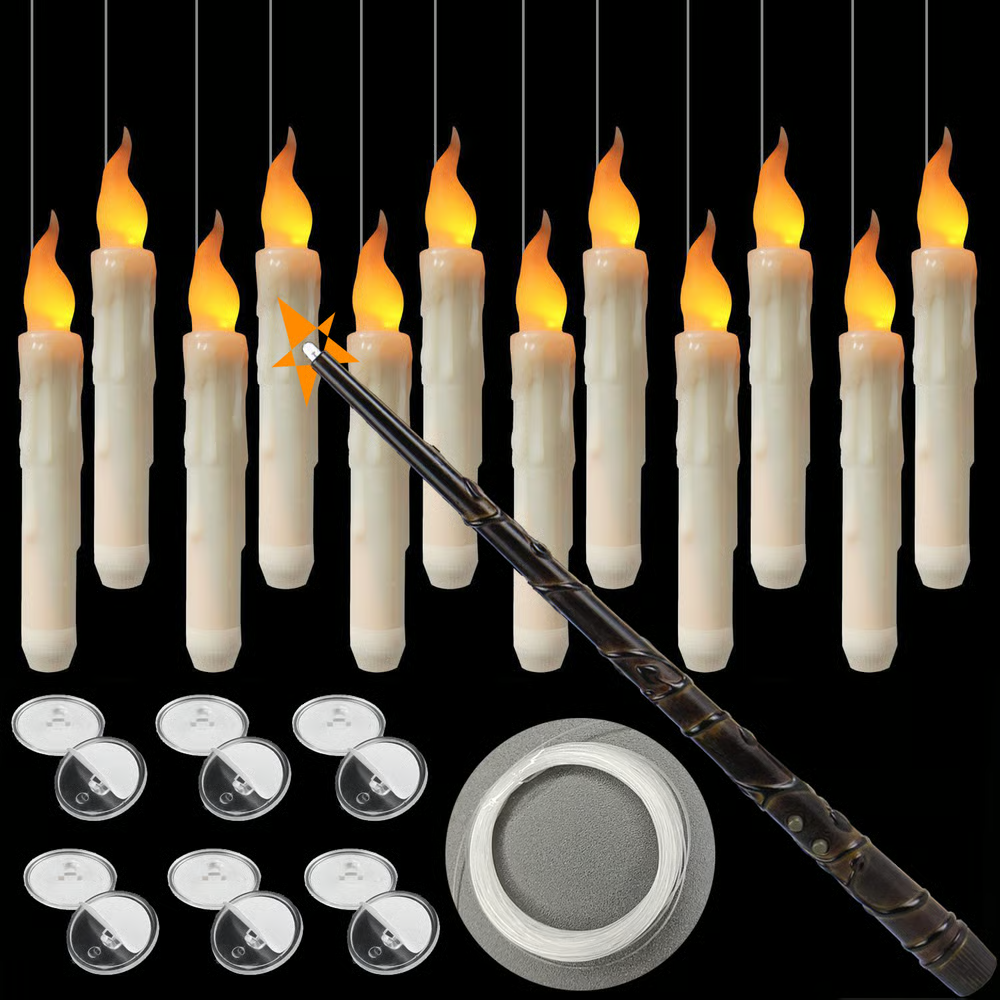 👻🎃Flameless Candles with Magic Wand Remote for Halloween Decor