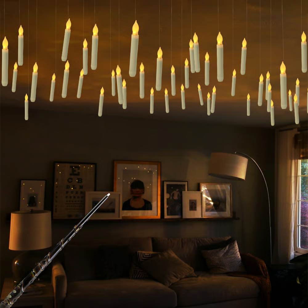 👻🎃Flameless Candles with Magic Wand Remote for Halloween Decor