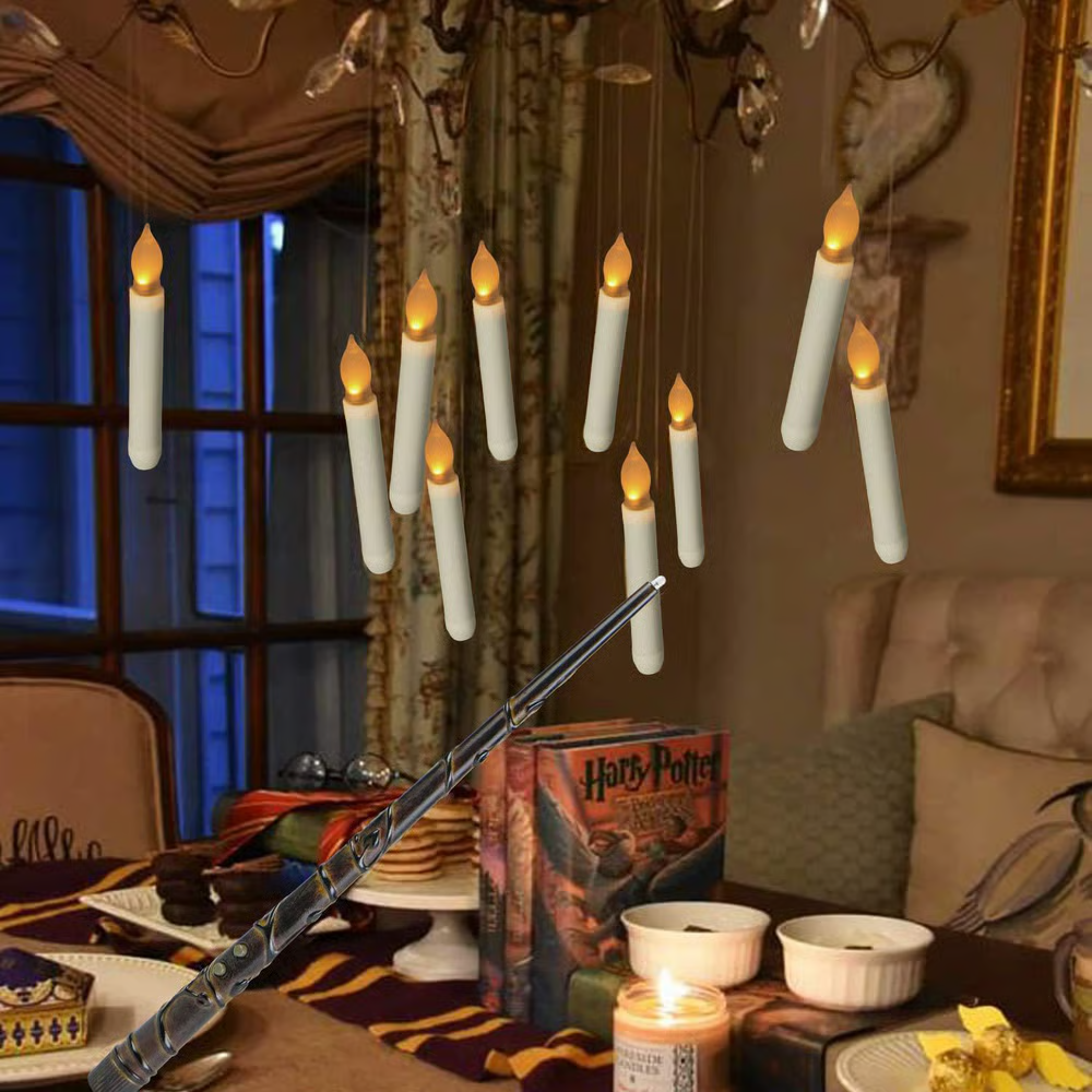 👻🎃Flameless Candles with Magic Wand Remote for Halloween Decor