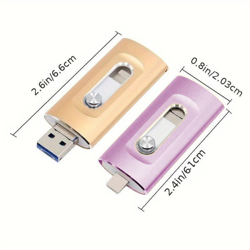 ⚡3 in 1 Flash Drive, Portable High Speed USB 3.0 Memory Storage