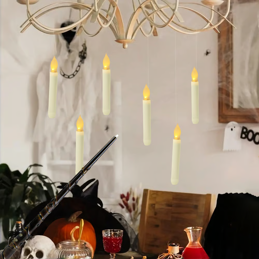 👻🎃Flameless Candles with Magic Wand Remote for Halloween Decor