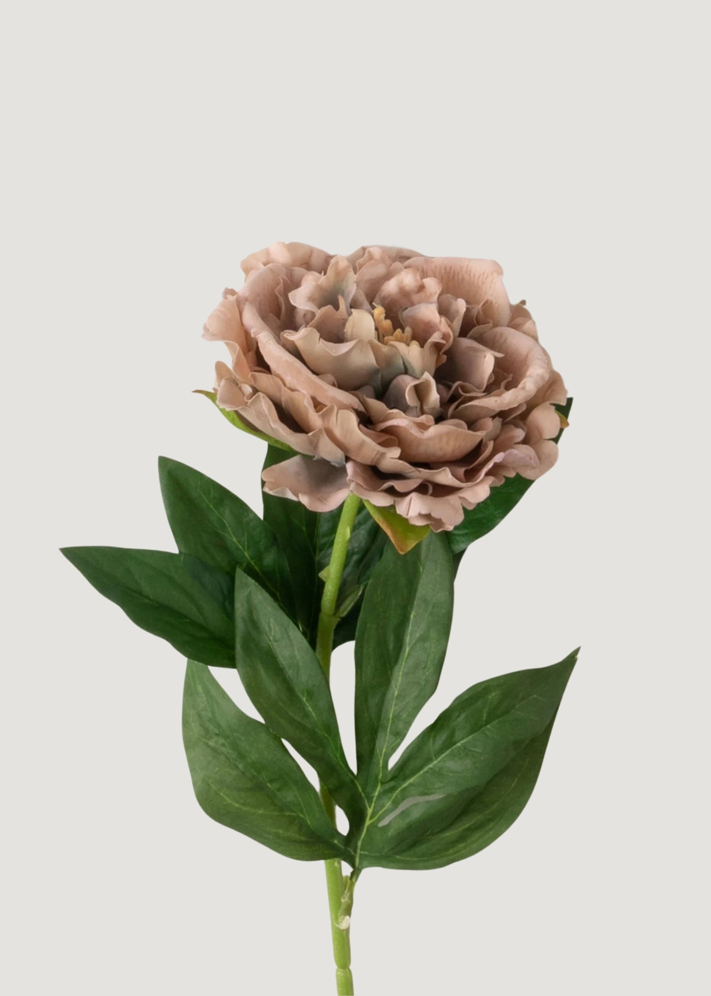Mauve Taupe Real Touch Peony Fake Flower - 24.5"