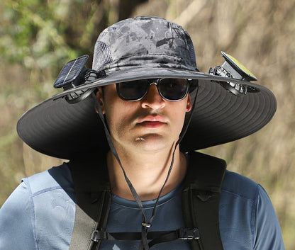 🔥Father's Day Sale 49% OFF - 2025 New Solar Fan Outdoor Fishing Hat
