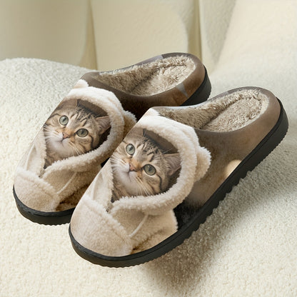 🔥Mega Sale - Buy Now & Save 50% OFF🔥Women's Soft Cozy Cat Print Non-Slip Slip-On Slippers