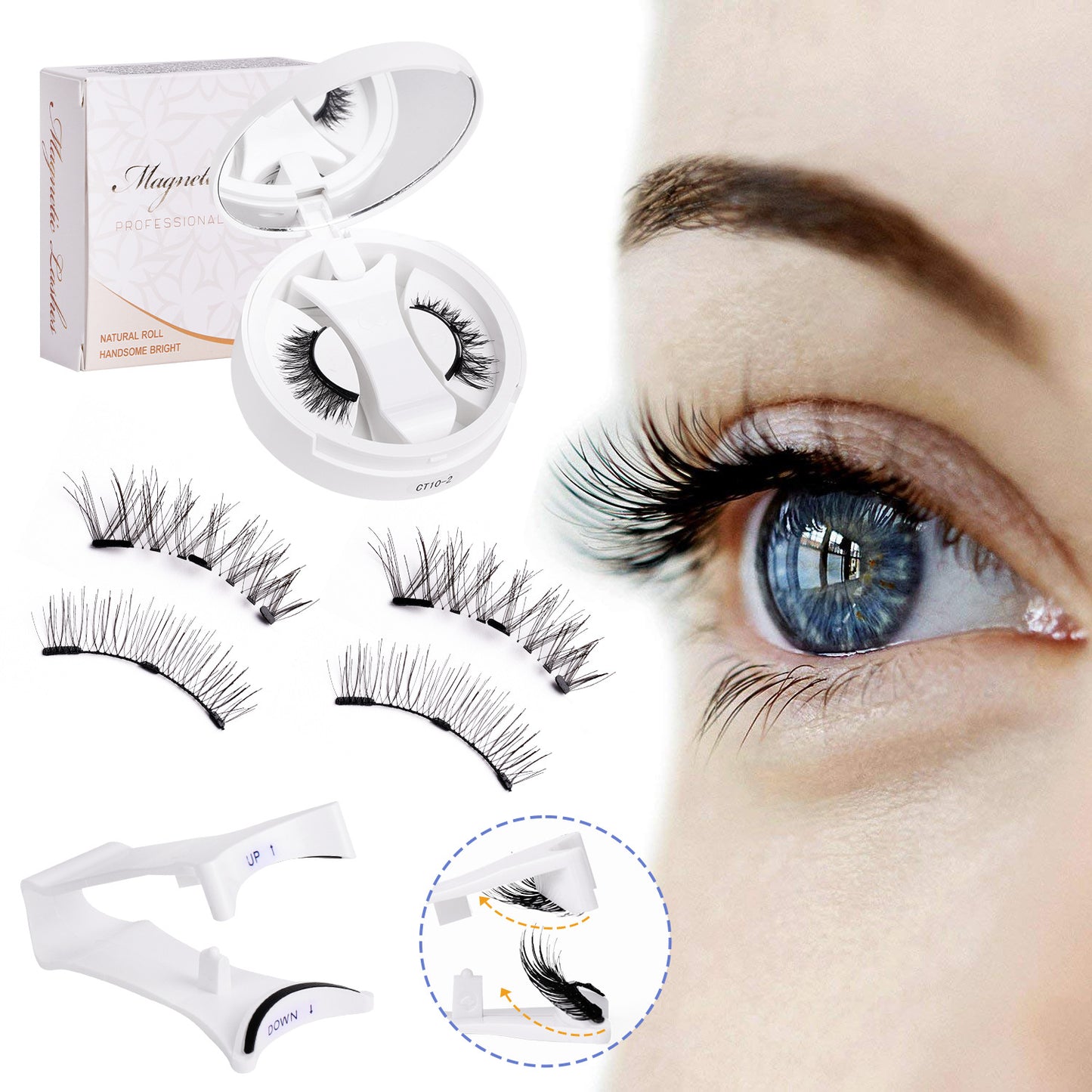 💖Summer Hot Sale - Soft Magnetic Eyelashes All-in-One Box, Reusable