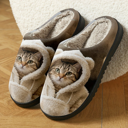 🔥Mega Sale - Buy Now & Save 50% OFF🔥Women's Soft Cozy Cat Print Non-Slip Slip-On Slippers