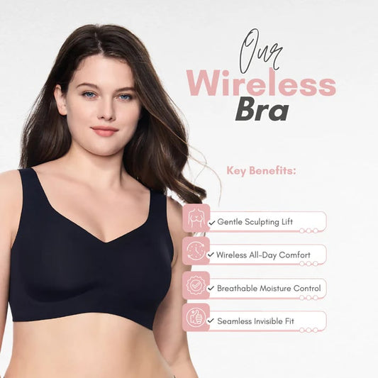 🎉Plus Size Wireless Jelly Bra -Seamless Full Coverage T-Shirt Bra