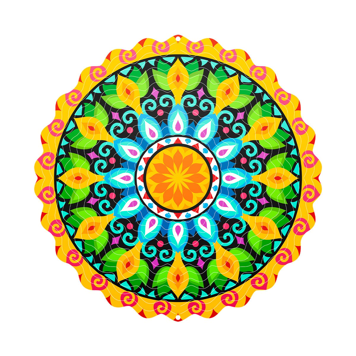 Hanging wind spinners for indoor and outdoor use