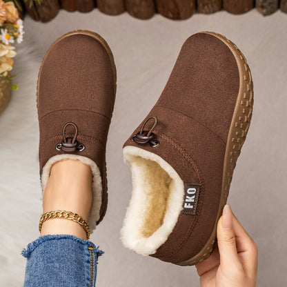 😍Last Day 50% OFF🔥Women’s Warm Plush-Lined Mules – Warm, Comfortable & Non-Slip Winter Shoes