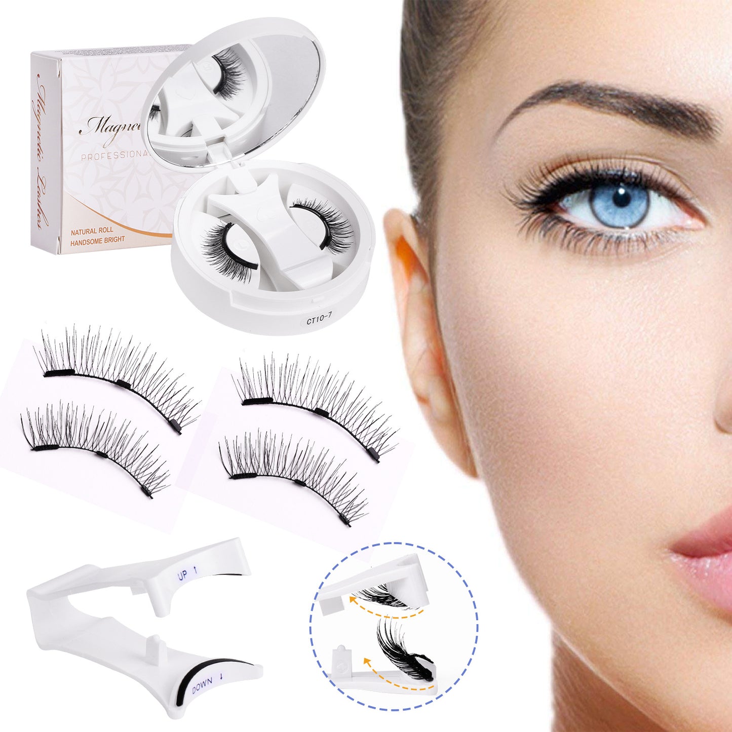 💖Summer Hot Sale - Soft Magnetic Eyelashes All-in-One Box, Reusable