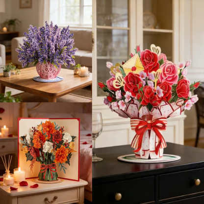 🏆85K+ SOLD! 🌼💌 Forever-Blooming 3D Flower Pop-Up Card– Personalized Love Message & Everlasting Bloom 🎁