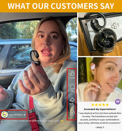 ⏰LAST DAY 49%OFF💎AI Translation Wireless OWS Bluetooth5.4 Earphones (Fit iOS & Android)