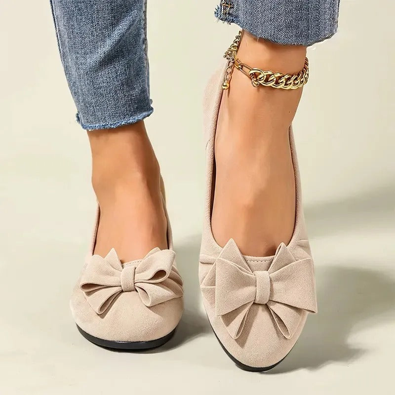 😍Last Day 50% OFF🔥Comfortable Wedge Flats with Bow Detail
