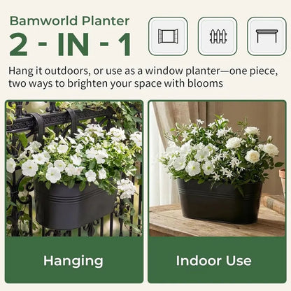 🌿 Verdant Metal Hanging Planter