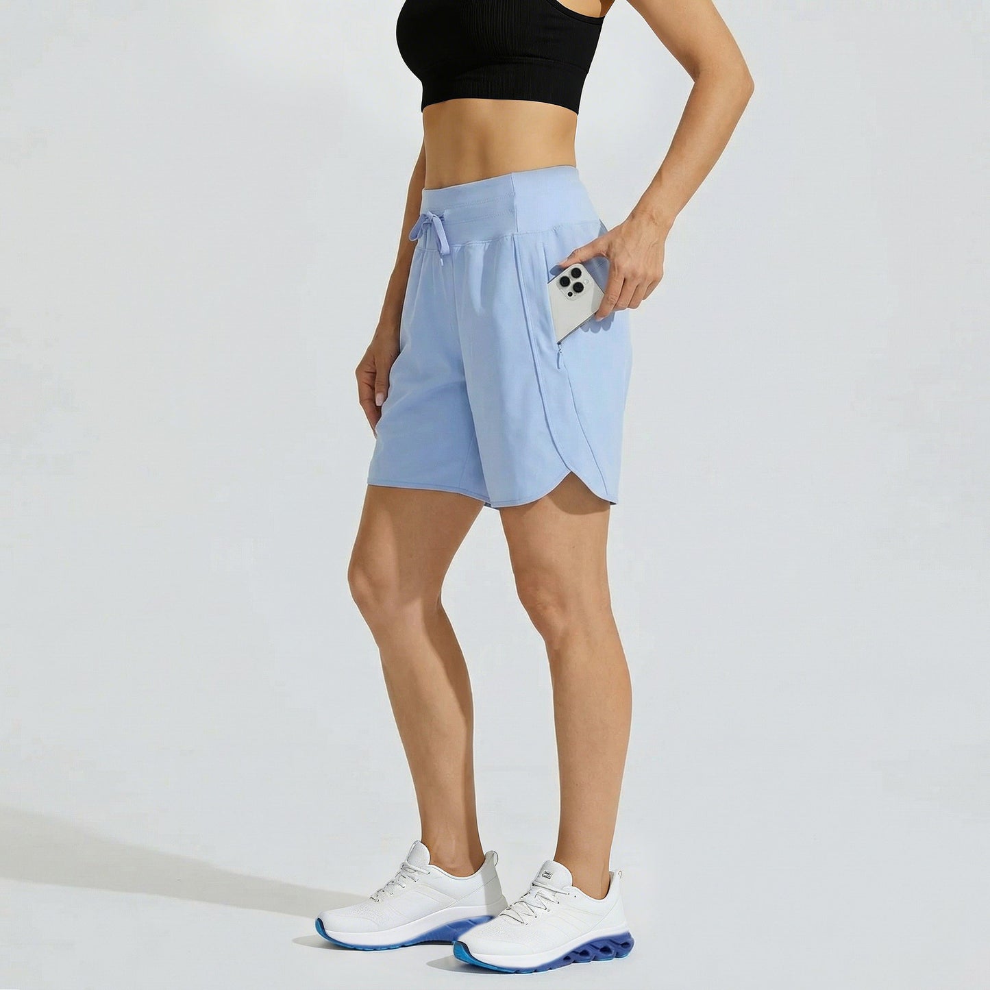 🌓Last Day 49% OFF⏰Hot Sale Women's Active Athletic Long Running High Wasistband Shorts