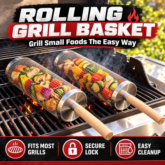 Rolling Grill Basket