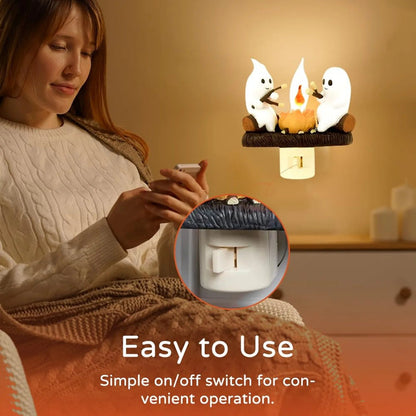 Halloween Ghost Campfire Nightlight