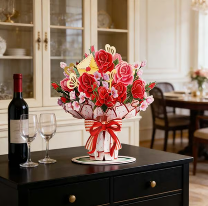 🏆85K+ SOLD! 🌼💌 Forever-Blooming 3D Flower Pop-Up Card– Personalized Love Message & Everlasting Bloom 🎁