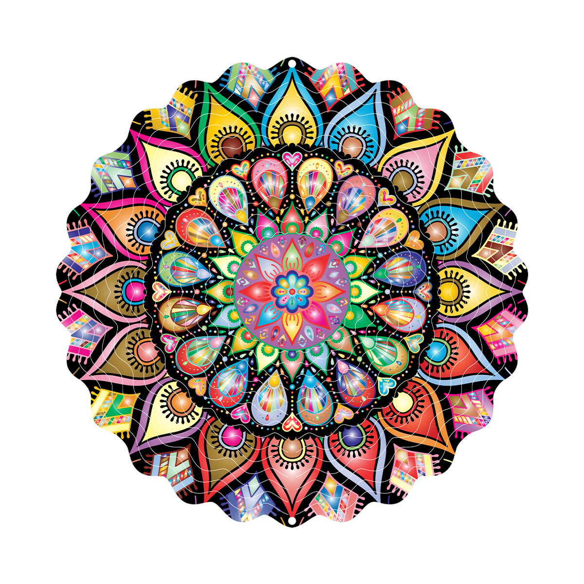Hanging wind spinners for indoor and outdoor use