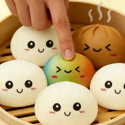 Last Day 50% OFF🔥Glitter Dumpling Squishy Steamer Blind Box Surprise Squeeze Fun