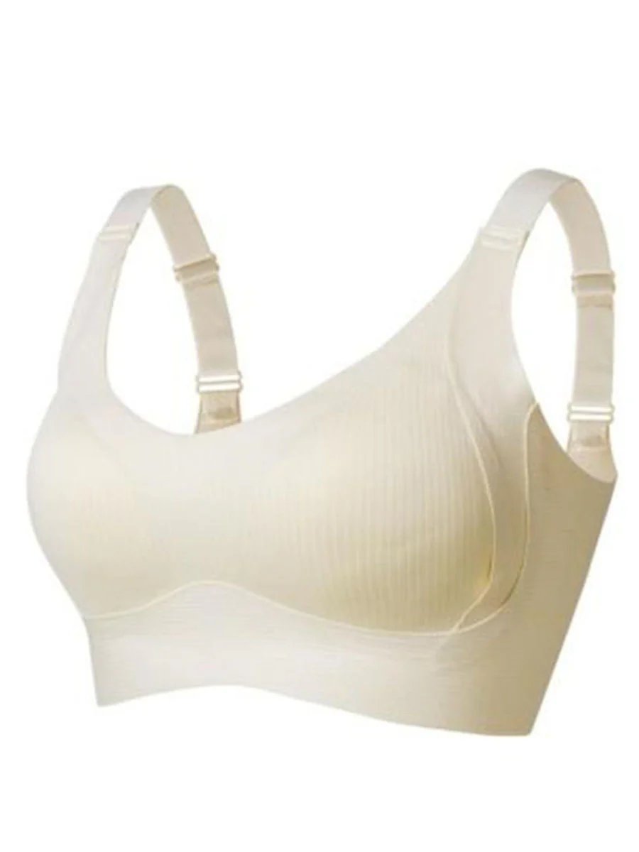 Women's Ribbed Push Up Adjustable Wireless Bra