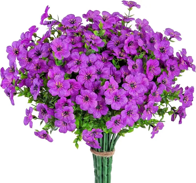🔥Spring limited time sale-Buy 3 Save 20%💐Artificial Flowers for Outdoors-Violet pattern