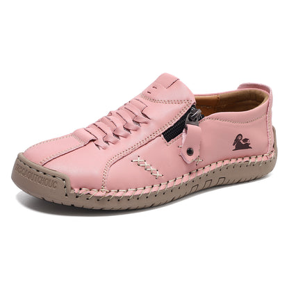 Women's Orthopedic Casual Leather Boots - Wide Toe, Arch Support, Waterproof, Pressure Relief for Everyday & Travel