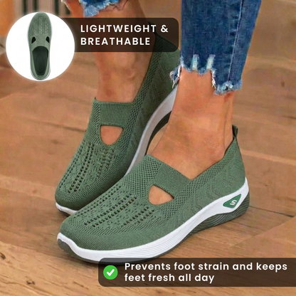 On Wedge Sneakers - Cutout Teardrop Design & Rocker Sole