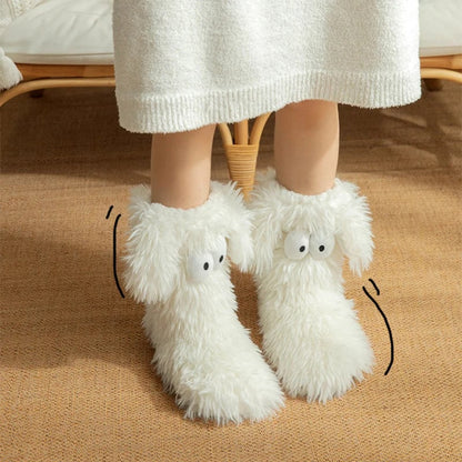 OFF⚡50K+ SOLD💕Women's Plush Slippers Socks Floor Socks Winter Home Indoor Thickened Fleece-Lined Anti-Slip Adult Women's Plush Snow Socks Shoe Covers