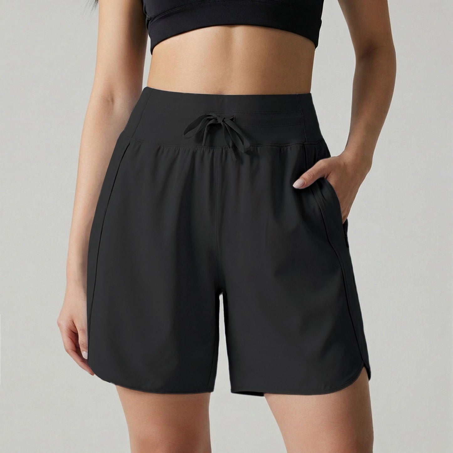 🌓Last Day 49% OFF⏰Hot Sale Women's Active Athletic Long Running High Wasistband Shorts