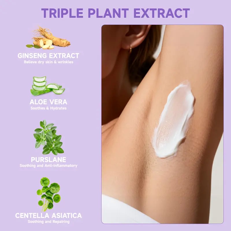 Bikini Pain-Free Hair Removal Cream for Sensitive Skin,Gentle Citrus Sensitive Skin Hair Removal Cream&Spray