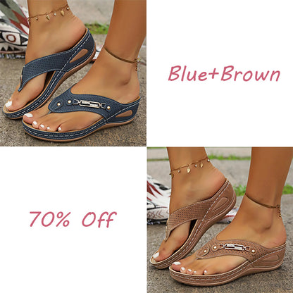 🔥LAST DAY 70% OFF🔥Women's Summer New European and American Style Anti-slip Pain Relief Orthotic Sandals