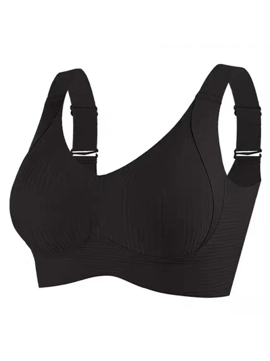 Women's Ribbed Push Up Adjustable Wireless Bra