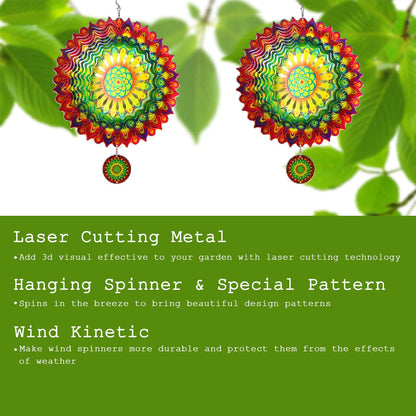 Stainless Steel Wind Spinner - Stunning 3D Effect-🔥🔥Buy 2 items and save 10% off