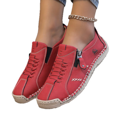 Last day 70% off 🔥-Women's Orthopedic Casual Leather Boots - Wide Toe, Arch Support, Waterproof, Pressure Relief for Everyday & Travel